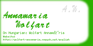 annamaria wolfart business card